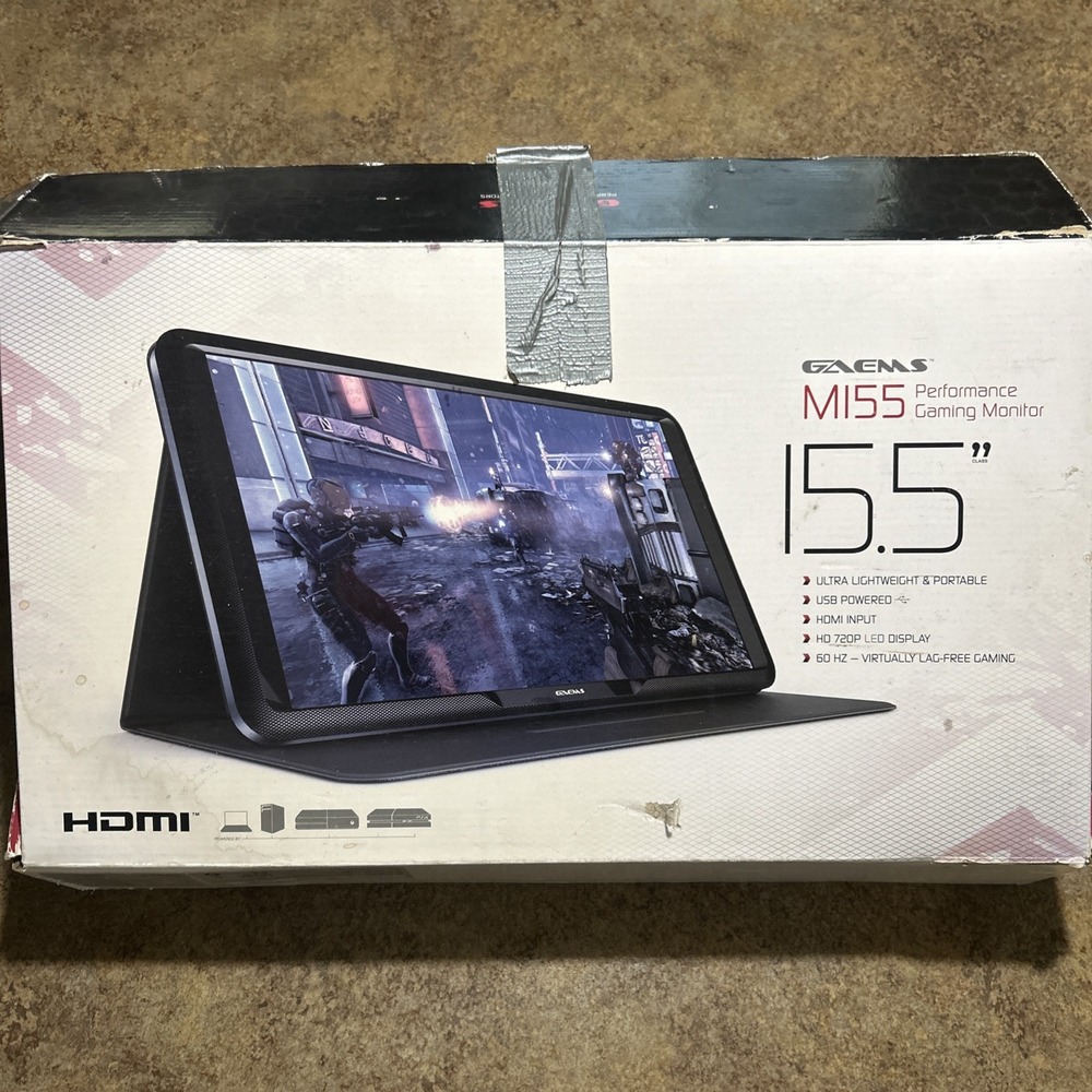 GAEMS MI55 15.5" Full HD 1080p Portable Gaming Monitor with HDMI cable